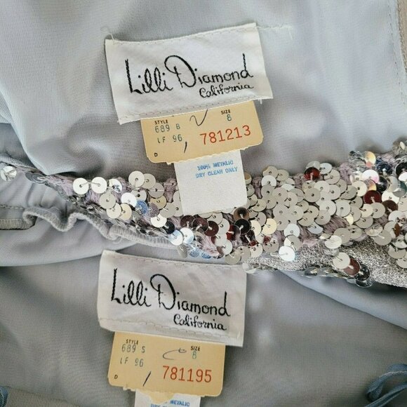 Vintage Lilli Diamond California Sequined Formal Blouse Skirt Set NWT 1965-1967 - Picture 5 of 12